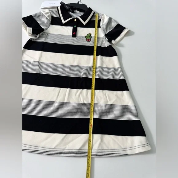 Girls NWT Casual Polo Style Striped Collared Dress with Cactus Patch Size 8-10 - Picture 12 of 16